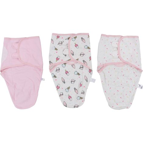 Lot de 3 couvertures d'emmaillotage pour bébé, emmaillotage ajustable pour nouveau-né, gigoteuse, gigoteuse pour nourrisson de 0 à 2 mois, type B (1/5)
