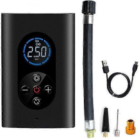 Compresseur d'air sans fil pour voiture, gonfleur de pneus portable 150 psi pour voiture et moto, avec lumière LED (1/5)