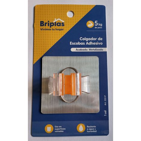 Support adhésif pour balais en plastique transparent 1 unité