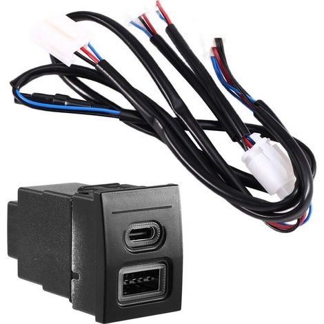 PD-Kfz-USB-Ladegerät Schnelllade-QC3.0-Handyladeadapter mit Ausgangstaste für 2004-2011