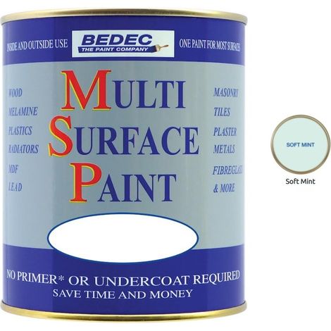 Bedec Multi Surface Paint - Satin - Soft Mint - 2.5L