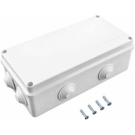 Boite de derivation, IP65 en plastique ABS, etanche exterieur, Blanc, 200 x 100 x 70 mm (1/4)