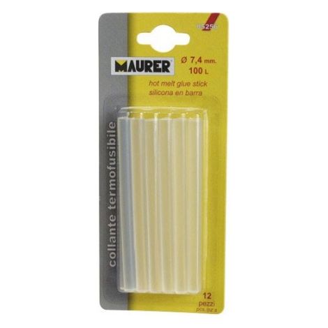 COLLA STICK TERMOFUSIBILE TRASPARENTE CARTUCCIA PISTOLA A CALDO Ø 7.4X100 16040 (1/2)