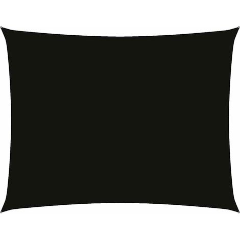 Vela Parasole Telo Ombra Parasole a Vela Oxford Rettangolare 3x6 m Nero (1/5)