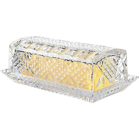 Beurrier en verre pour comptoir, porte-beurre transparent, récipient de conservation du beurre avec couvercle, support pour fromage (1/5)