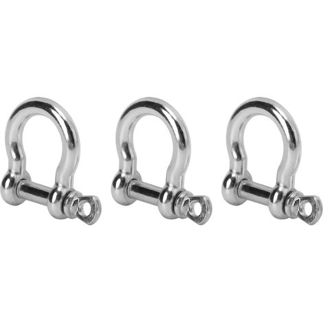 Set mit 3 bogenförmigen Schraubschäkeln für Paracord-Überlebensarmbänder (1/5)