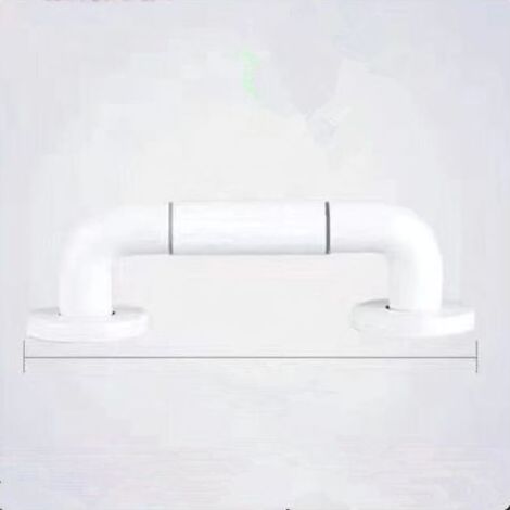 40CM blanc Barre D'appui WC, Barres D'appui de Salle de Bain avec Antidérapante, Poignée de Acier Inox, de Maintien Douche avec Cercles lumineux-avec Bride de Recouvrement (1/5)