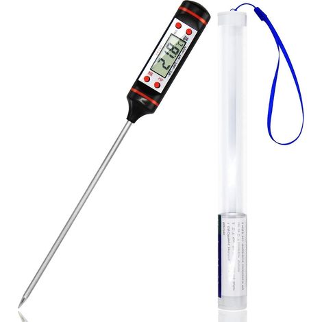 Thermomètre électronique alimentaire pour la mesure de la température de l'huile de cuisson, du barbecue et des liquides (1/5)