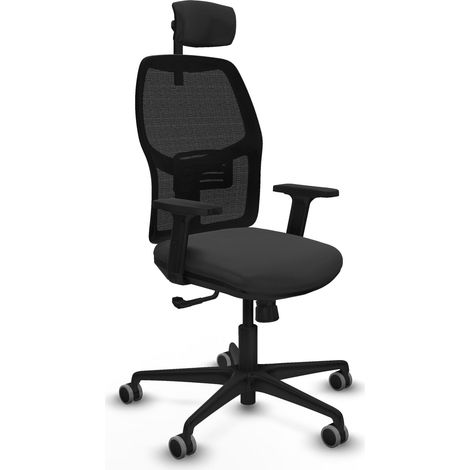 Silla ergonómica piqueras y crespo Alfera negro cómoda funcional (1/2)