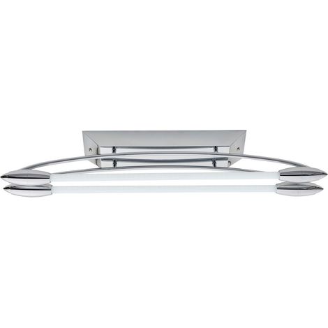 Plafonnier linéaire chrome Harper LED Endon 2x8W T5 (1/5)