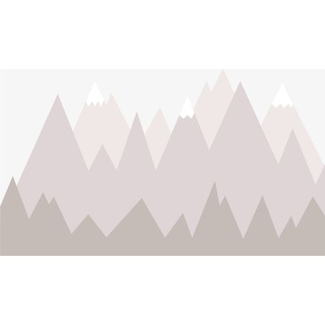 papier peint panoramique montagnes beige et gris - Sanders & Sanders (1/5)