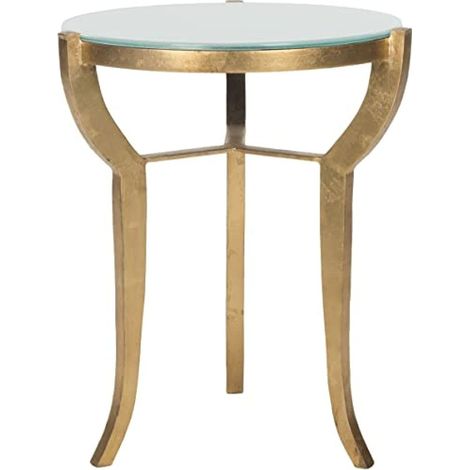 Table d'Appoint Métal Or/Verre Blanc 41 x 41 x 52,07 cm (1/3)