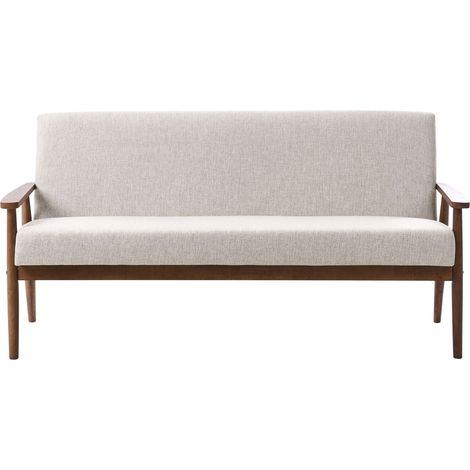 Sofa 3 Seater ESRUM Fabric Dark Brown/ Grey (1/5)
