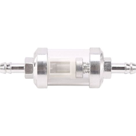 (Argent)Filtre à Essence Universel pour Moteur à PéTrole Brut en Verre Chromé, Essence 5/16 Pouces, 8 Mm,pour Motos (1/5)