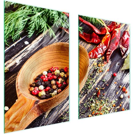 PIASTRA PROTETTIVA IN VETRO PER CUCINA 65x52 SPEZIE (1/5)