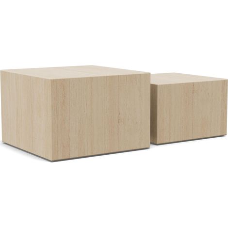 Conjunto mesa de centro Norsica 603, Beige, 40x58x58cm, Diámetro: 0, MDF, Angular (1/5)
