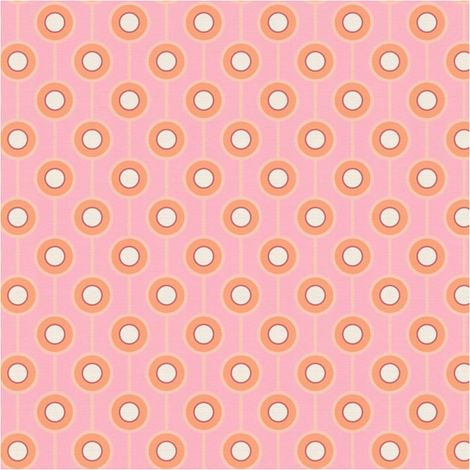 Retro wallpaper wall Profhome 395373 hot embossed non-woven wallpaper slightly textured with geometric shapes matt pink pastel orange beige cream 4,5 m2 (1/5)