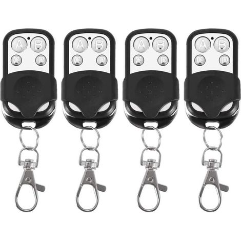 4 télécommandes universelles, ouvre-porte de garage électrique Clone, télécommande de remplacement 433 MHz, télécommande de porte de garage à quatre boutons, télécommande sans fil (1/5)