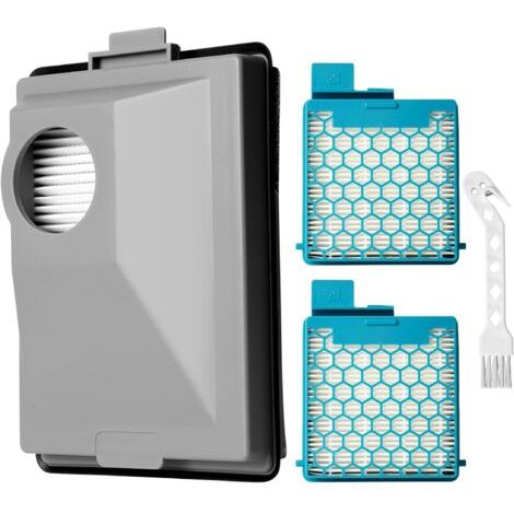 Lot de 2 filtres Hepa et filtres à poussière fine compatibles avec les aspirateurs Miele CX1 Boost, SNRF3, SNRF0, SNCF0 (filtre compatible avec Miele Boost CX1, SF-HY 60, SF-HA 60) (1/5)