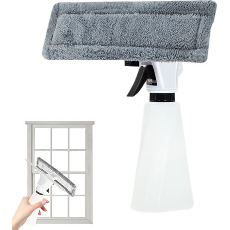 Raclette à vitres avec pulvérisateur, avec éponge, pour miroirs (1/5)