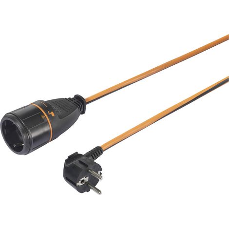 Sygonix SY-5597568 Strom Verlängerungskabel  16 A Schwarz, Orange 5 m H05VV-F 3G 1,5 mm² verriegelba