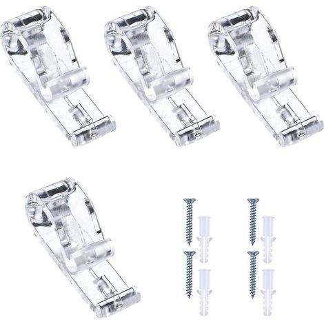 4 Sets P-Clips für Raffrollos mit 4 Schrauben und 4 Kunststoffsäulen (1/3)