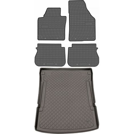 Volkswagen Caddy III Kombican de 2007 a 2020. Juego de alfombrillas de goma para coche y maletero. (1/5)