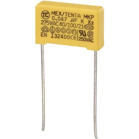 TRU COMPONENTS MKP-X2 1 pc(s) Condensateur anti-parasite MKP-X2 sortie radiale 0.068 µF 275 V/AC 10 % 15 mm (L x l x H) 18 x 5 x 11 mm S882291 (1/3)
