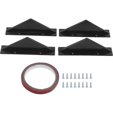 Écopeur Universel [Kit de Spoiler Inférieur] ABS Noir pour Bumper Rear 4 Pièces [Stabilisation et Protection] (1/5)