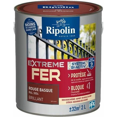 Ripolin Extreme Eisen Rot Baskisch RAL 3004 glänzende Farbe
