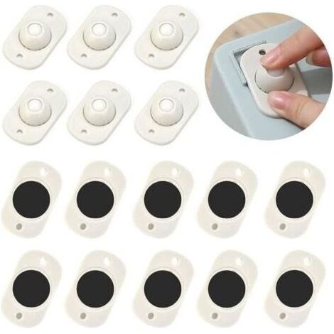 16 pièces, mini roulettes auto-adhésives, mini roulettes en plastique, poulie à billes pivotante à 360° en nylon, adaptées aux boîtes de rangement et aux petits meubles (1/5)