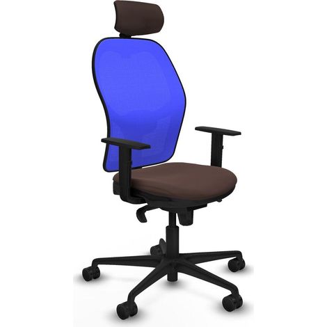 piqueras-y-crespo Silla Ergonómica Azul Marrón para Oficina
