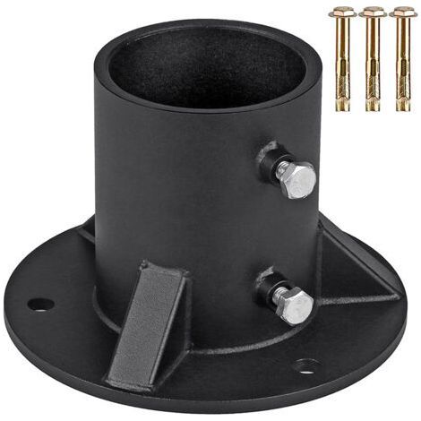 Base de poteau de 52 mm, base de montage robuste pour boîte aux lettres, poteau de fixation pour échelle de piscine, support de poteau de balustrade en métal, support de poteau de balustrade (1/5)