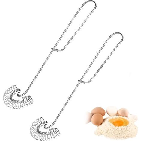 Peysaitr – 2 fouets à main pour œufs, sauces, chocolat, crème fouettée – Ergonomiques – Acier inoxydable – Compatibles lave-vaisselle – 27 cm (1/5)