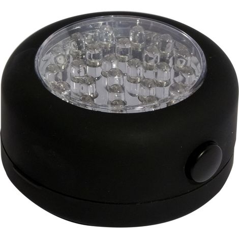 Chacon – Lampe LED ronde magnétique 60lm – Classe A+ – Alimentation par 3 piles AAA – Fixation par crochets et aimants (1/2)