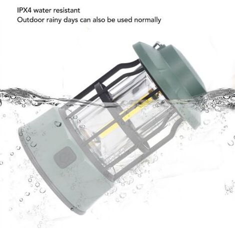 VURAHOME – IPX4-zertifizierte, wiederaufladbare Campinglaterne mit 3 Geschwindigkeiten, wasserdichte Retro-Zeltlampe für Notfälle wie Stromausfall, Angeln und Zuhause, DUBUNS (1/4)