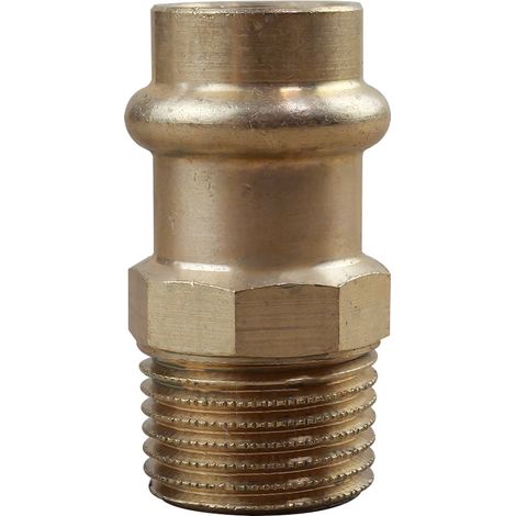 Mamelon laiton à sertir et visser Femelle Ø15- Mâle 1/2'' (15/21) (1/3)