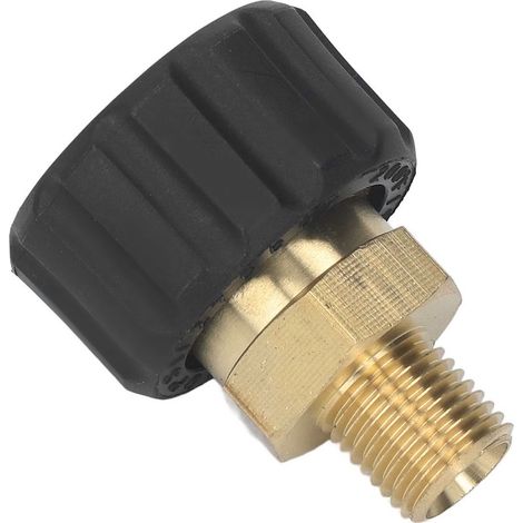 Adaptateur Haute Pression Laiton Anti-Rouille, Raccord M22 x 1.5mm Mâle vers G1/4" Femelle pour Tuyau Nettoyeur 15mm OD (1/5)