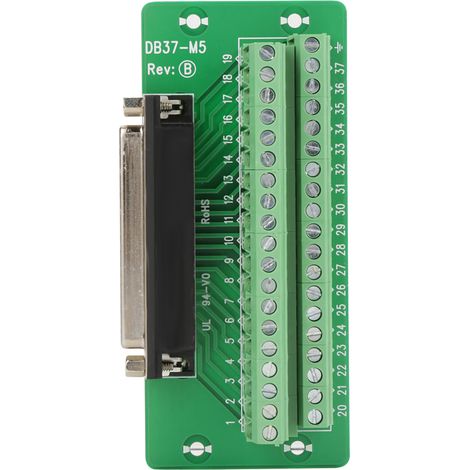 DIN-Schienen-Schnittstellenmodul, DB37-Buchse mit Klemmenblock-Verteilerplatine (1/5)