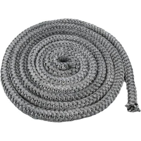 3 Mètres 10mm Joint Tressé pour Insert et Poêle Joint d'Étanchéité en Fibre de Verre Remplacement,Joint Insert Cheminée pour Poele a Bois, Cheminée, Chaleur (1/5)