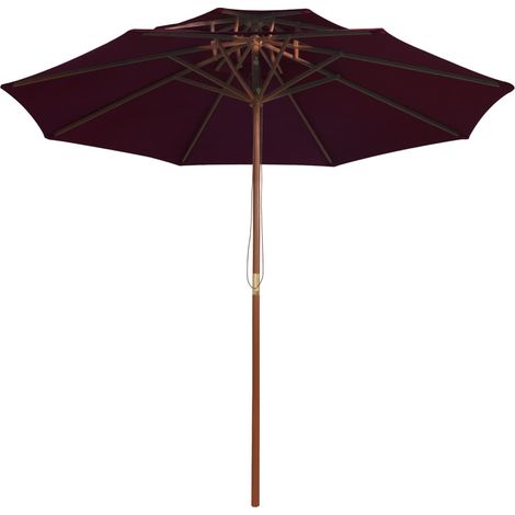 Maison Exclusive - Sonnenschirm mit Doppeldach und Holz-Mast Bord