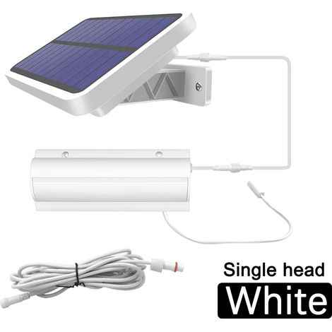 (Blanc - tête unique blanche) Suspension solaire améliorée pour intérieur et extérieur, allumage/extinction automatique, compatible avec grange, chambre, balcon, poulailler, avec interrupteur à tirett (1/5)