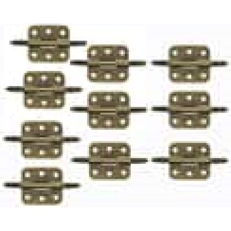 10 PCS Charnières Antiques 7035mm Charniere Porte Placard Vintage 6 Trous Charnières (1/5)