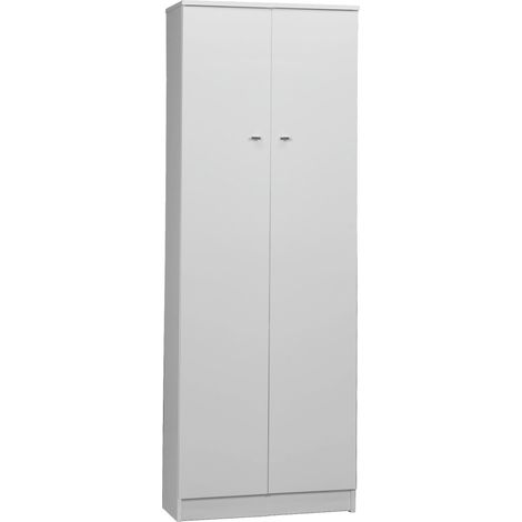 MOBILE LACCATO BIANCO 2 ANTE CON RIPIANI CM 62X34X183H (38330) (1/2)