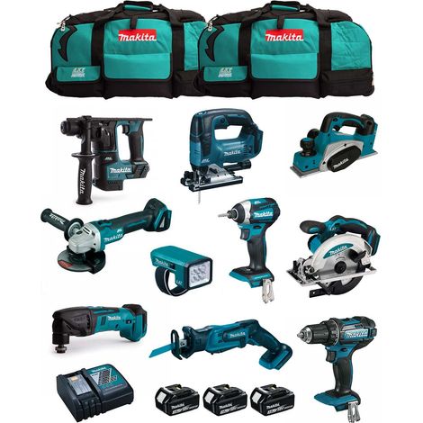 MAKITA Kit MPK1810233A (DDF482+DTD154+DHR171+DGA504+DTM50+DSS610+DJV182+ DJR185+DKP180+DML186+ 3x3,0Ah + DC18RC + 2xLXT600) (1/5)