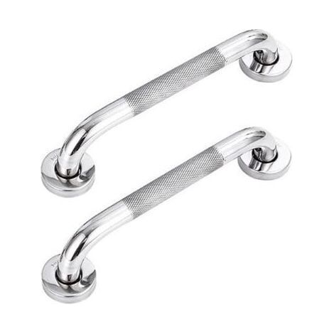 Set of 2 stainless steel 304 bathroom grab bars with non-slip handlesHigh quality, the ideal choice for families. (1/5)