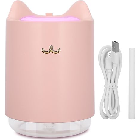 Mini Humidificateur USB 320ML Rose pour Bureau et Chambre (1/5)