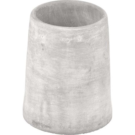 Porte-brosse à dents, gobelet pour la brosse à dents et le dentifrice, accessoire de salle de bain, gobelet à brosse à dents à l'aspect de pierre naturelle, dimensions : Ø7,4x9,5cm, gris (1/5)