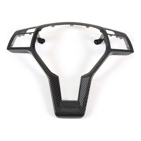 Couverture de garniture de volant 0994640013 Remplacement d'autocollant de panneau de décoration de roue pour Benz C-CLASS E-CLASS Style fibre de carbone (1/4)