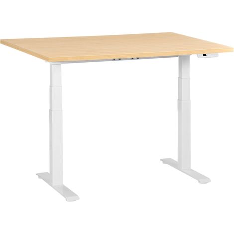 Scrivania regolabile in altezza elettricamente bianco 120 x 60 cm DESTINES